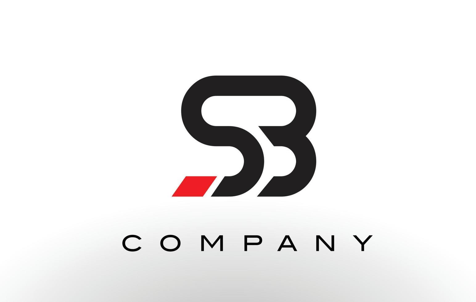 logotipo de sb. vector de diseño de letra.