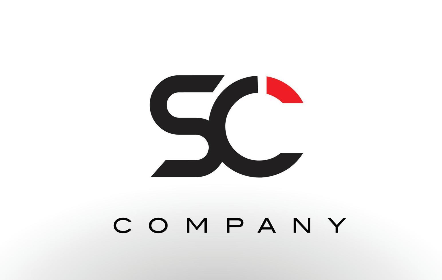 logotipo de sc. vector de diseño de letra.