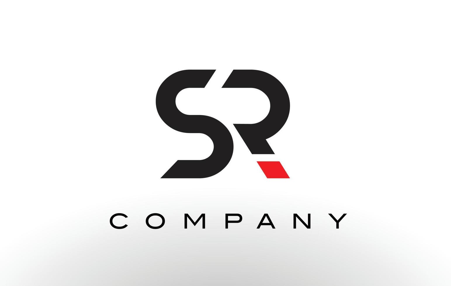 logotipo de sr. vector de diseño de letra.