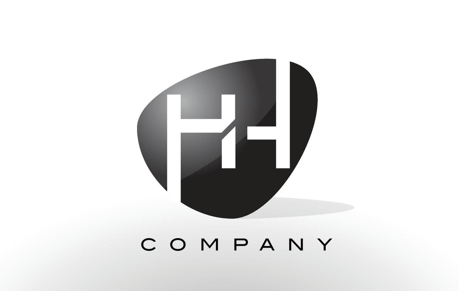 logotipo de hh. vector de diseño de letra.