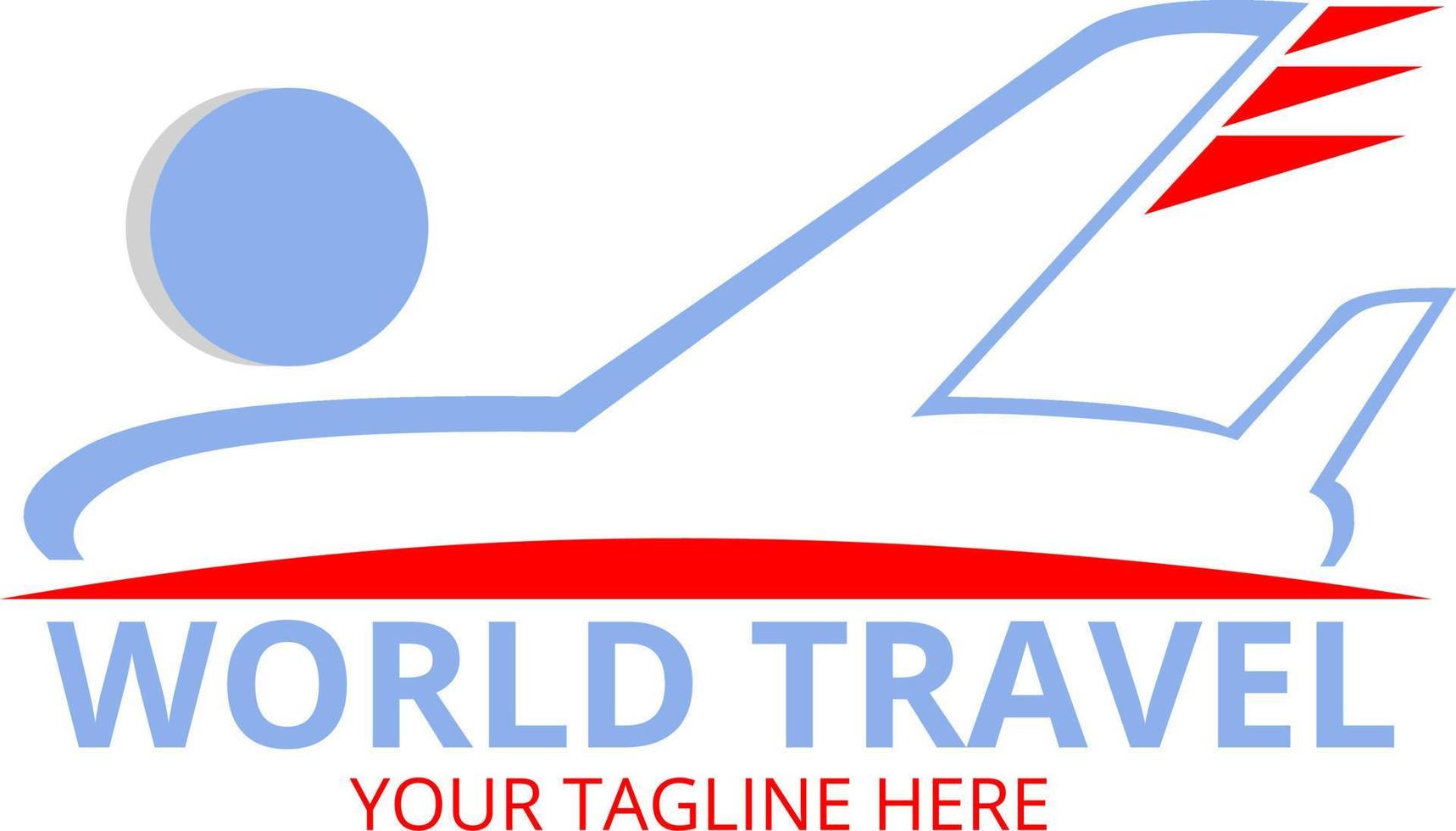 Travel plane logo vector