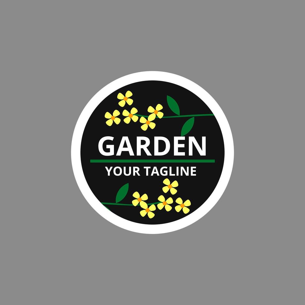 logotipo de la plantilla de jardín vector