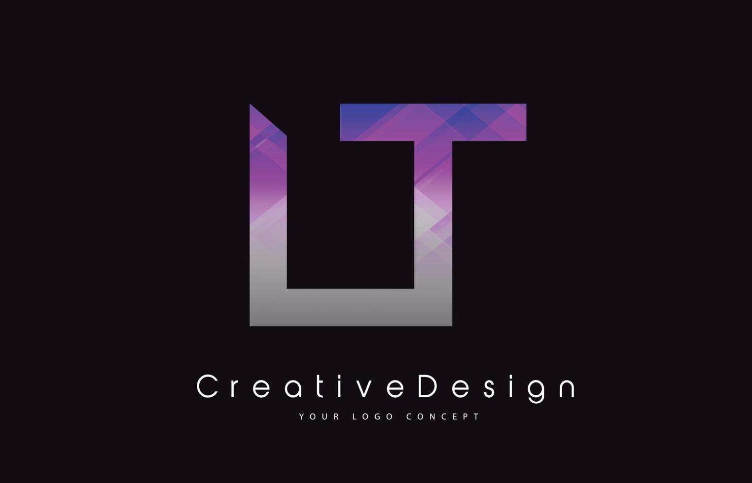 LT L T Letter Logo Design. Creative Icon Modern Letters Vector Logo.