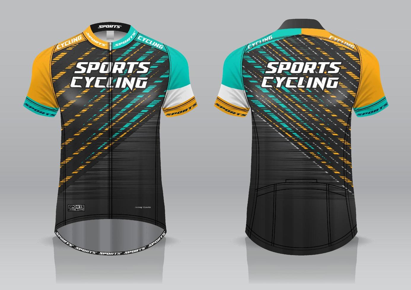 wees gegroet Tot lijn jersey design for cycling, front and back view, fancy uniform and easy to  edit and print, cycling team uniform 4892865 Vector Art at Vecteezy