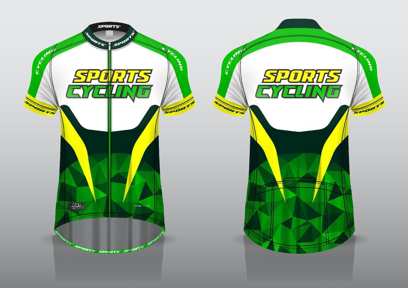 jersey design for cycling, front and back shirt view, fancy uniform and easy to edit and print, cycling team uniform vector