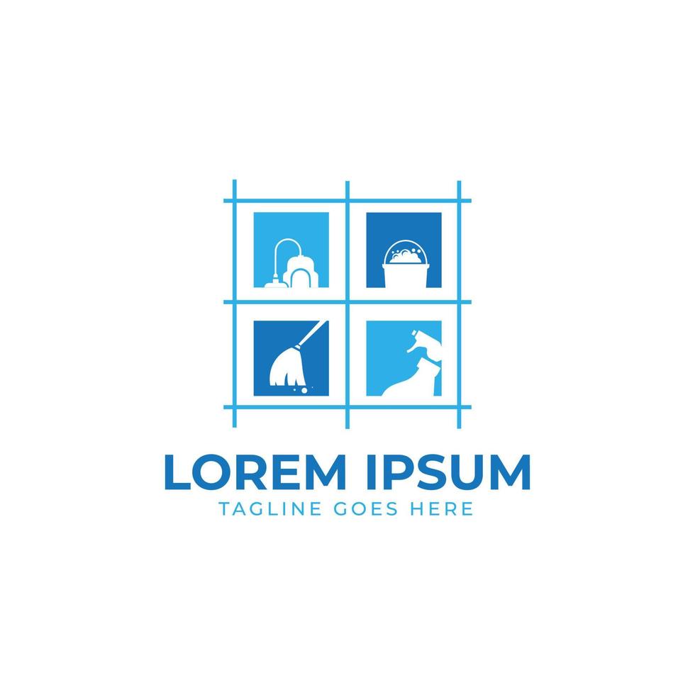 cleaning services logo design free vector