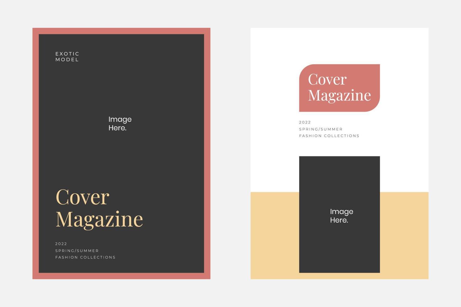 Modern magazine cover template, suitable for a content business marketing tool vector
