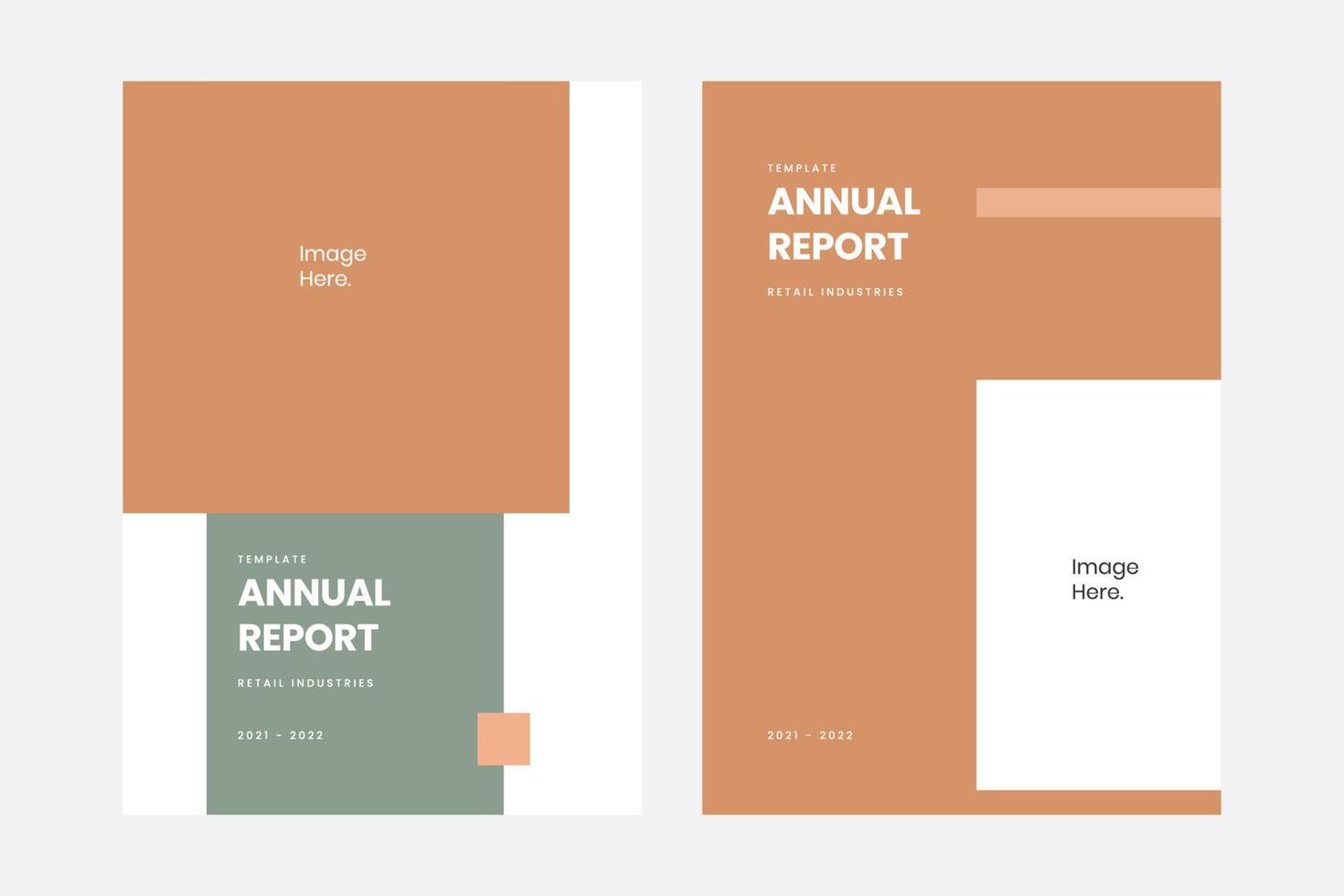 Annual report cover template, suitable for a content business marketing tool vector