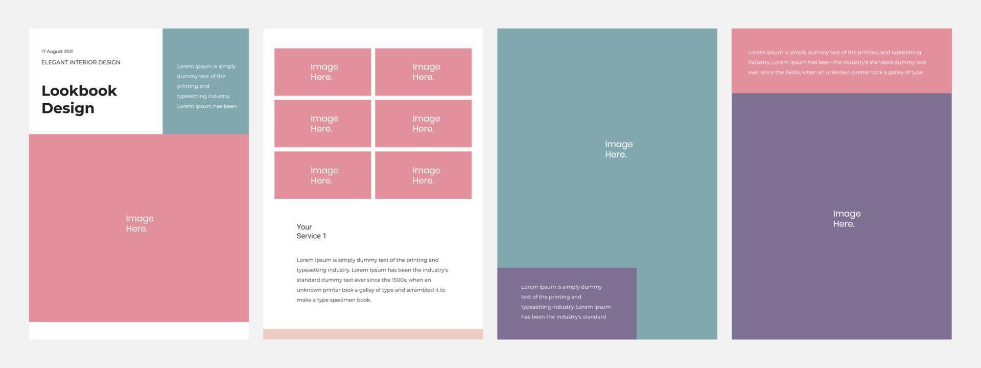 Modern brochure design template, suitable for marketing tool and content media social vector