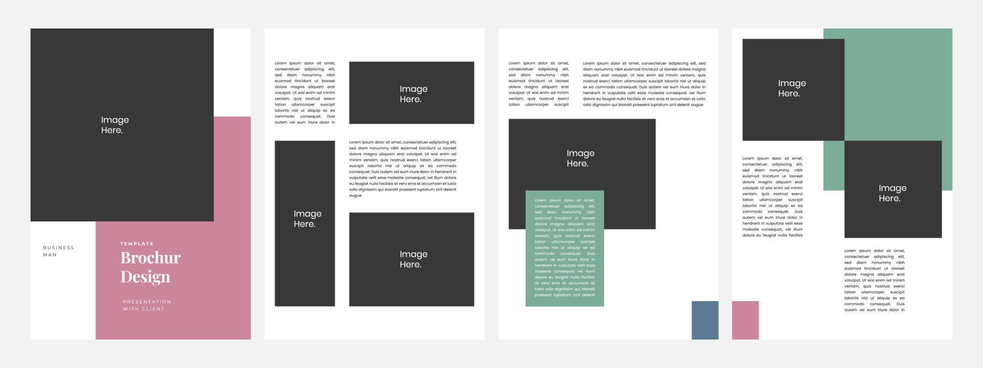 Fashion brochure design template, suitable for marketing tool and content media social vector