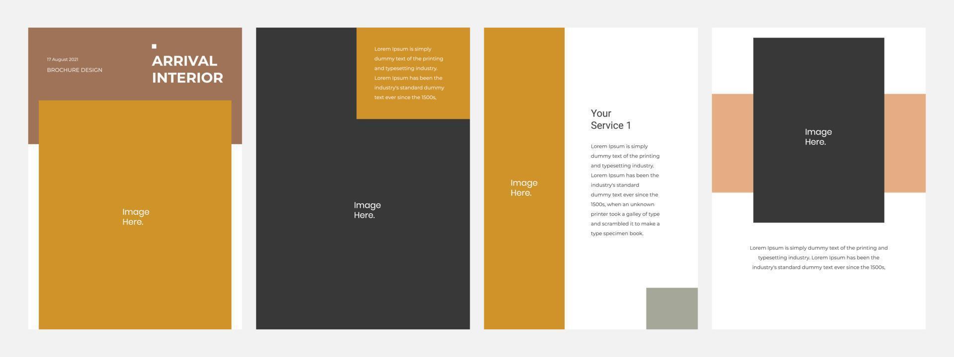 Uniq brochure design template, suitable for marketing tool and content media social vector