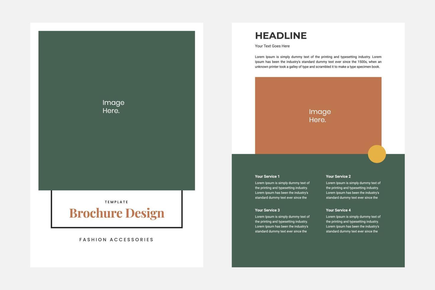 Elegant brochure design template, suitable for marketing tool and content media social vector