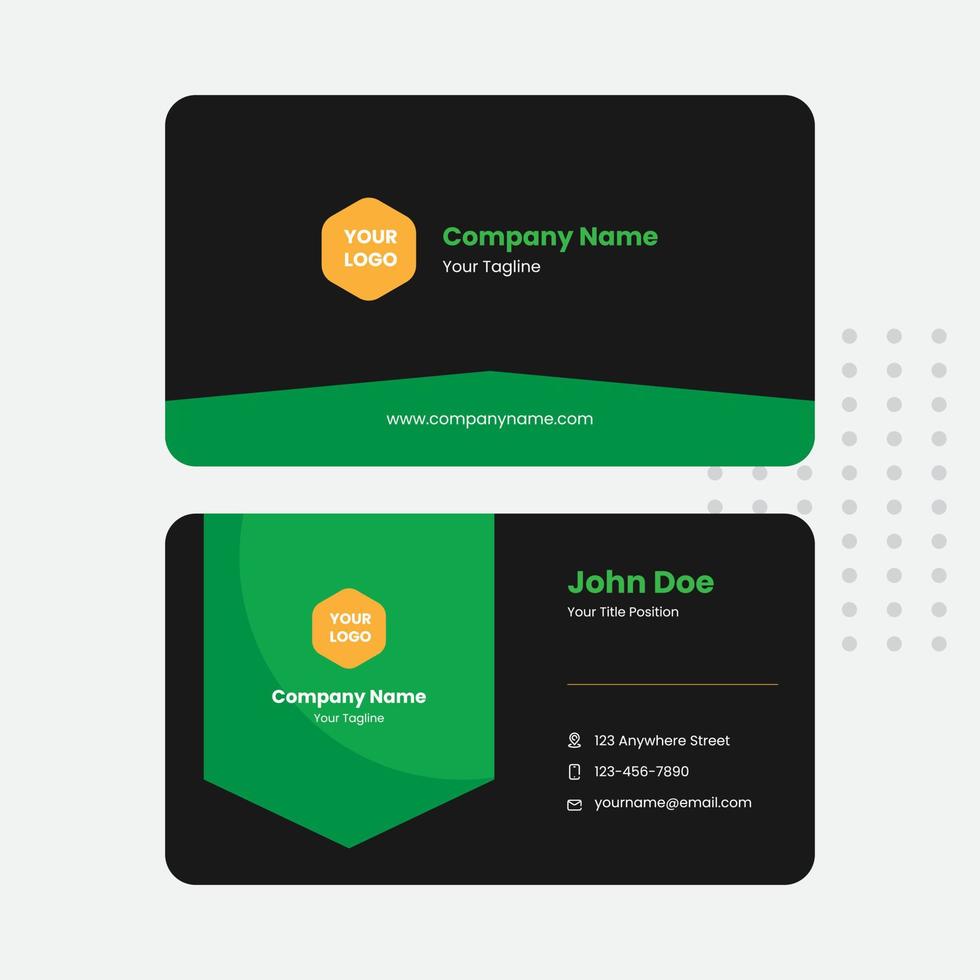 Creative Templates Business Card. Green Business Cards. Professional and elegant abstract card templates perfect for your company and job title. vector design templates. clean business cards.