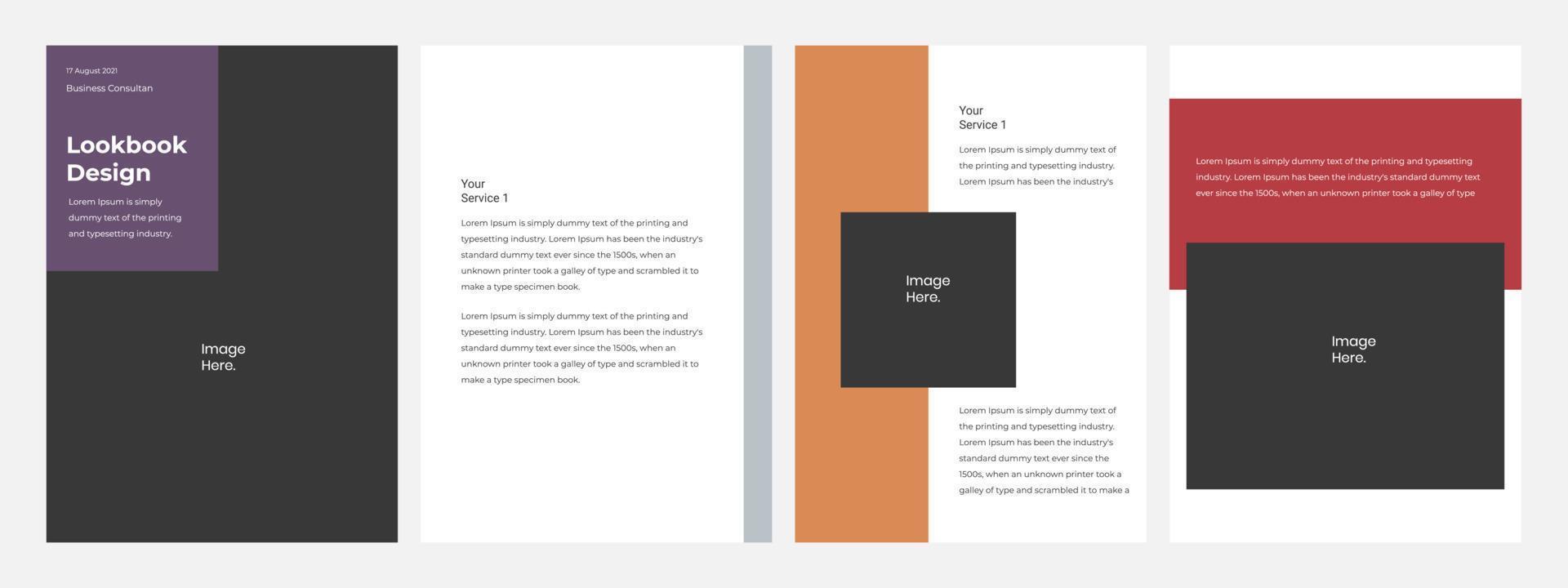 Business brochure design template, suitable for marketing tool and content media social vector