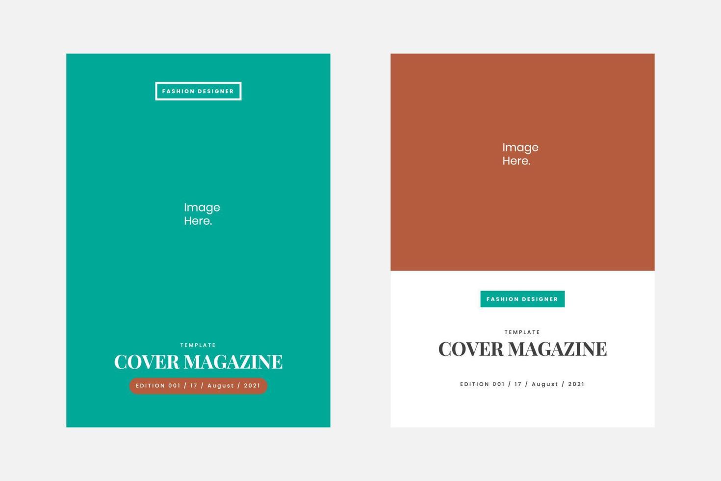 Creative magazine cover template, suitable for a content business marketing tool vector