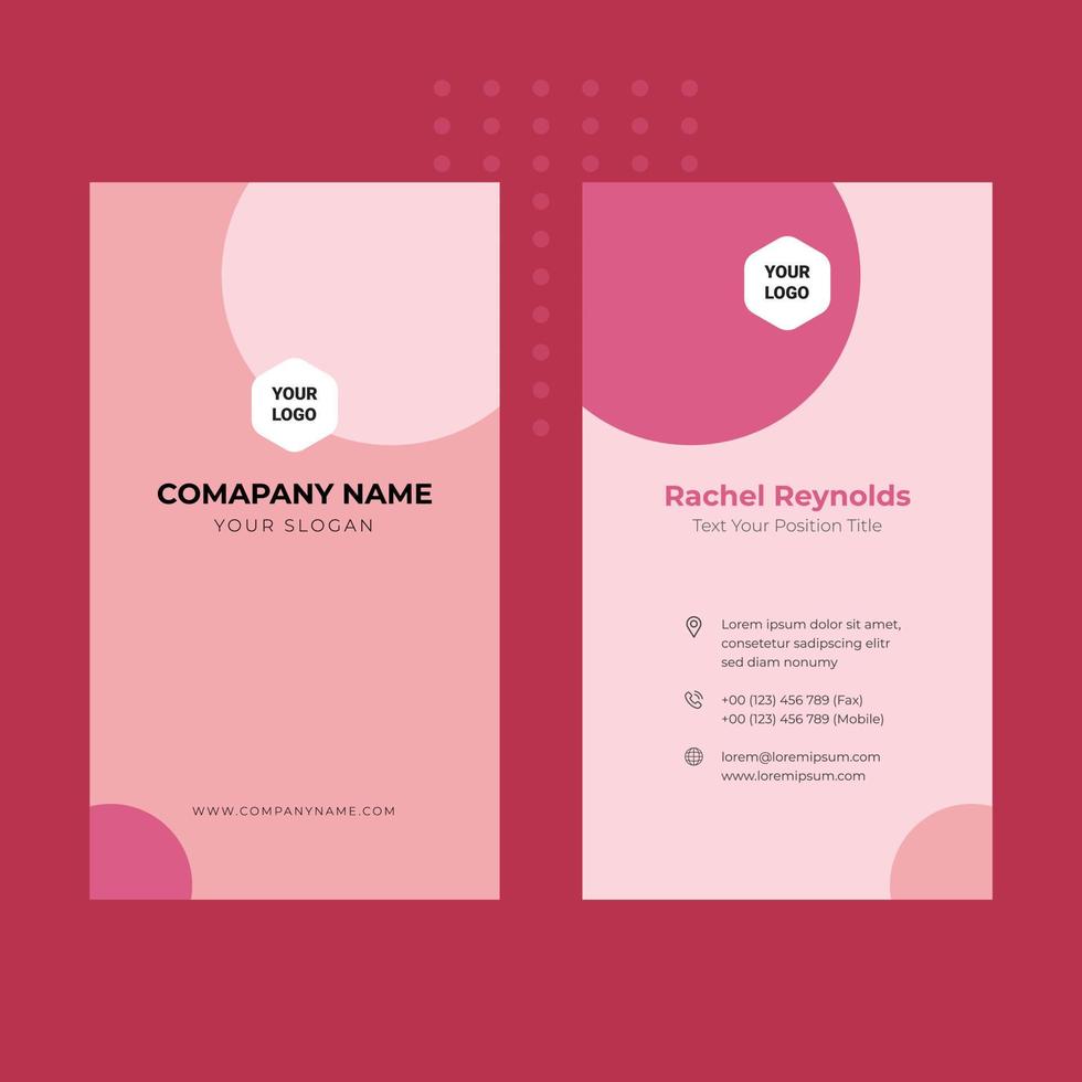 Pink Business Cards. Professional and elegant abstract card templates perfect for your company and job title. creative business cards. vector design templates. clean business cards. Event Organizers