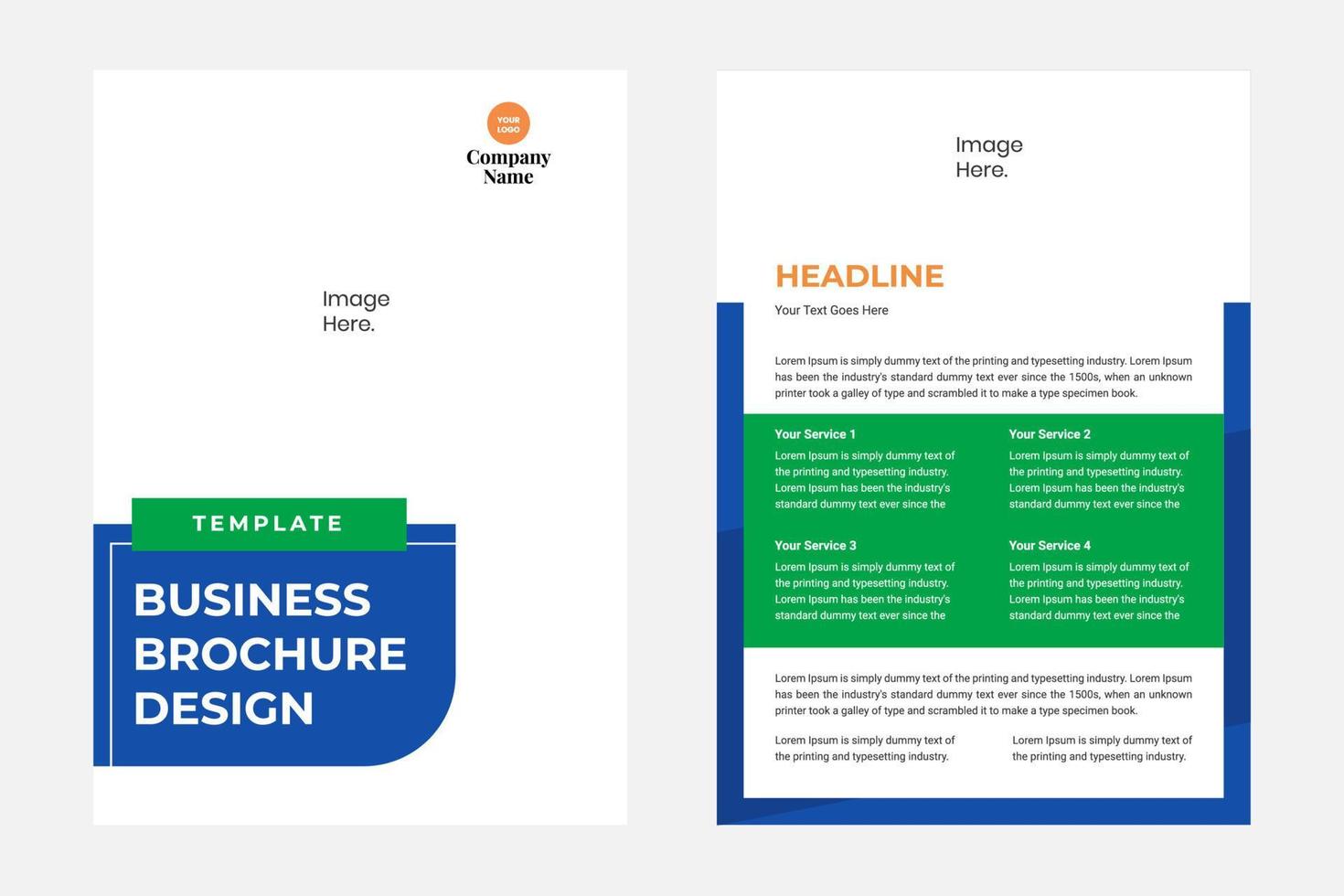 Elegant brochure design template, suitable for marketing tool and content media social vector
