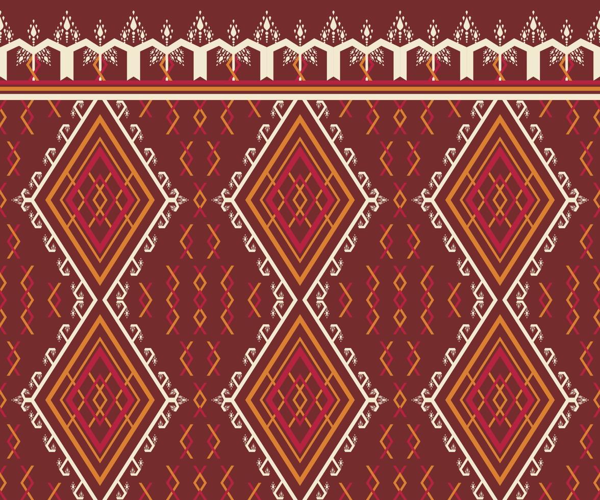 Pattern Ethnic fabric texture Geometric Vector Aztec oriental illustration retro ceramic tile