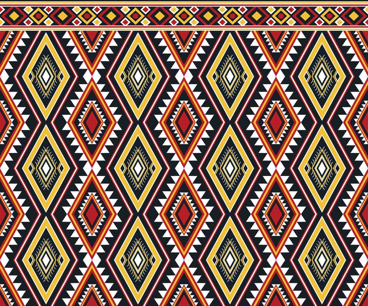 Pattern Ethnic fabric texture Geometric Vector Aztec oriental illustration retro ceramic tile