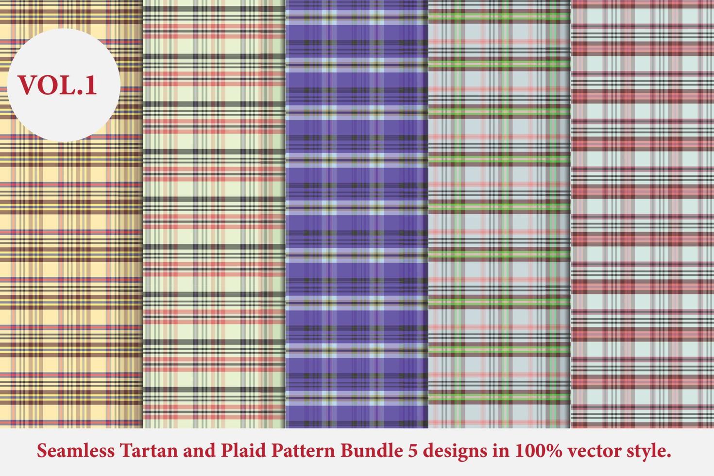 Tartan and Plaid Pattern Bundle Vol.21, Buffalo Vector, Fabric background wallpaper, Monochrome, collection Vector plaid