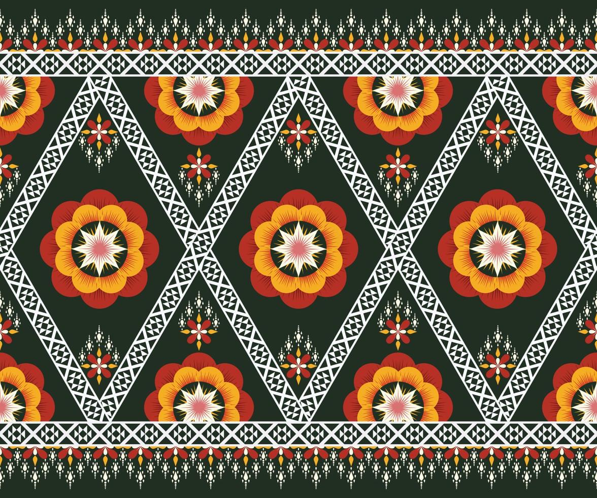 Pattern Ethnic fabric texture Geometric Vector Aztec oriental illustration retro ceramic tile
