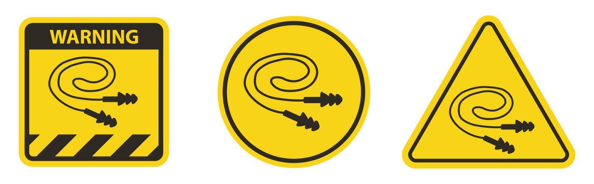 Wear Earplugs Symbol Sign Isolate on White Background,Vector Illustration vector