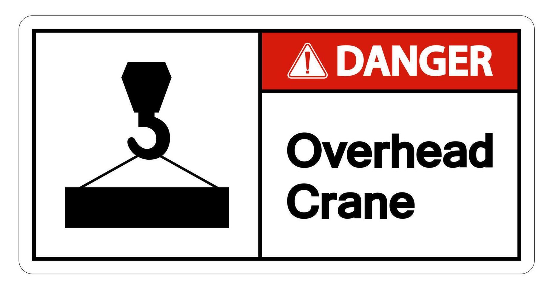 Danger Overhead Crane Symbol Sign On White Background vector