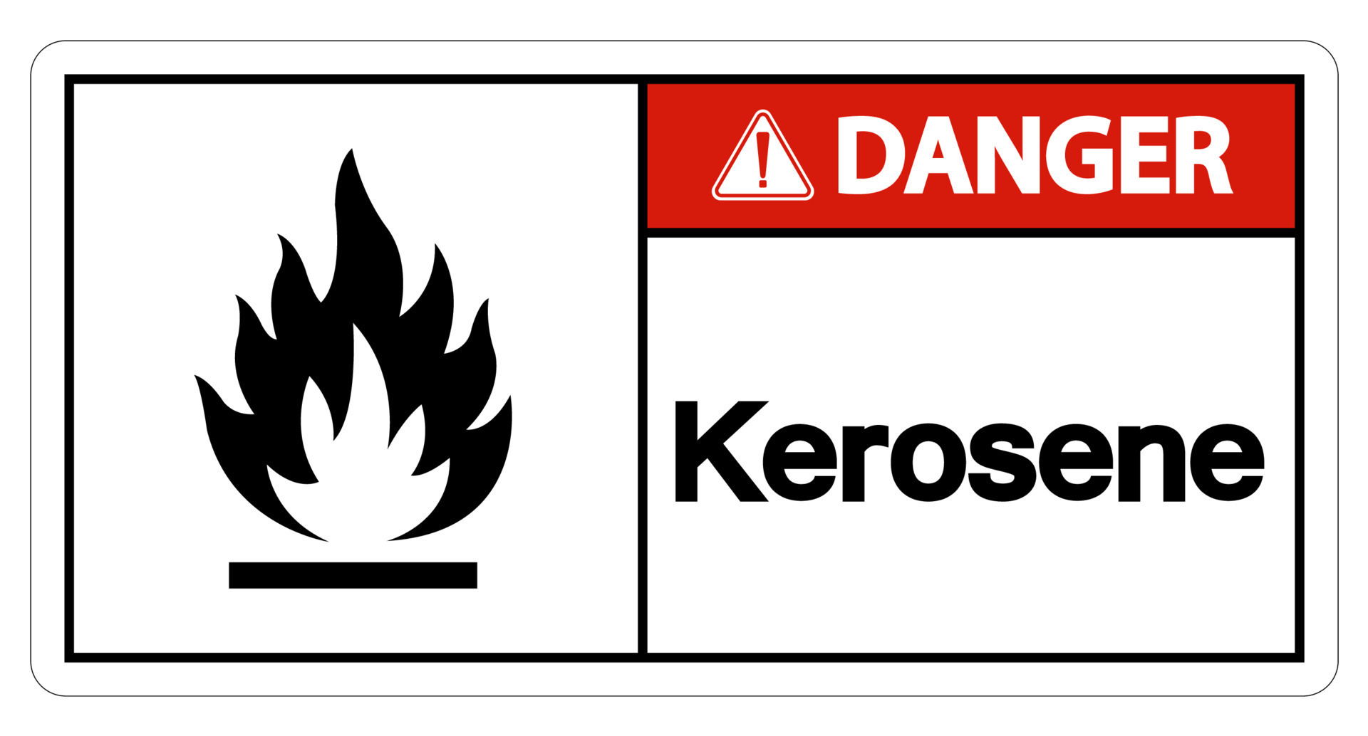 Danger Kerosene Symbol Sign On White Background 4895691 Vector Art at