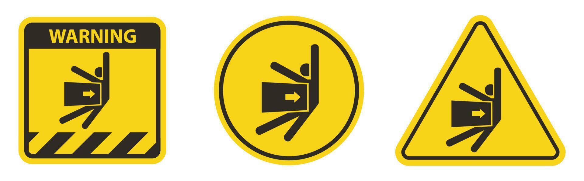 Body Crush Force From Side Symbol Sign Isolate On White Background,Vector Illustration EPS.10 vector