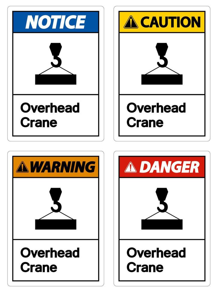 Overhead Crane Symbol Sign On White Background vector
