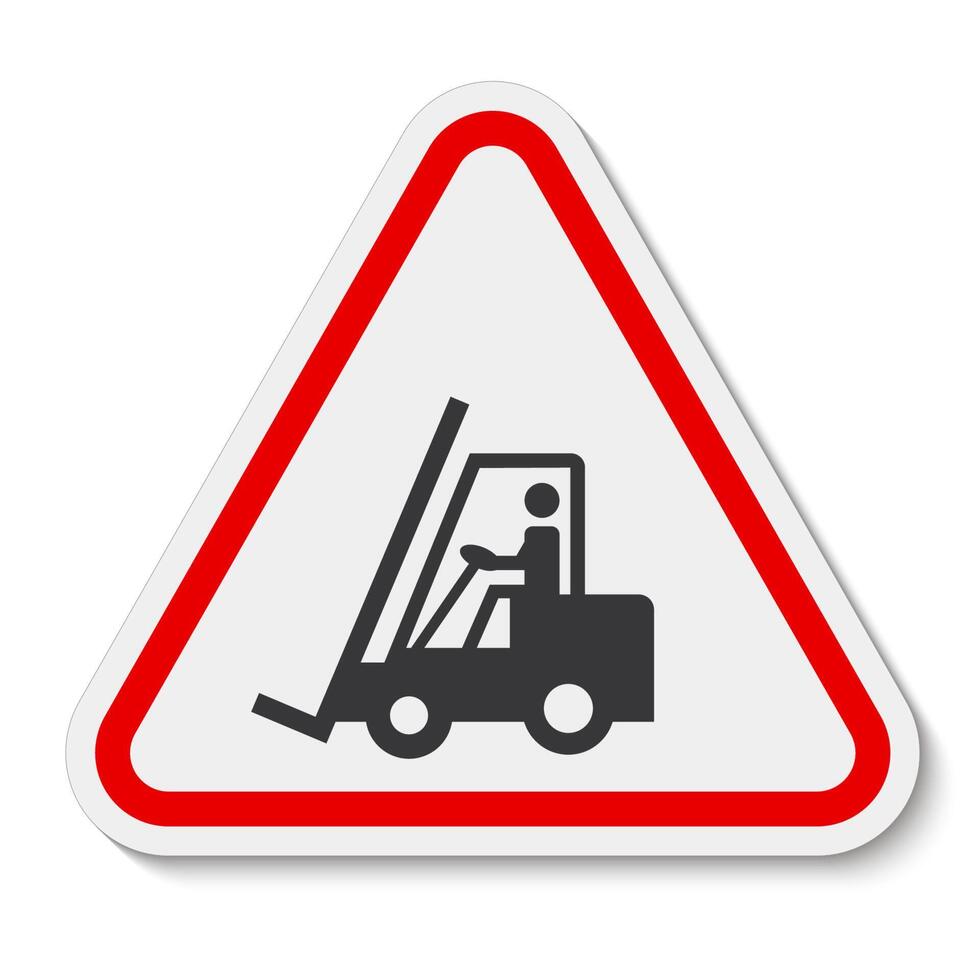 Warning Do not operate the forklift vector