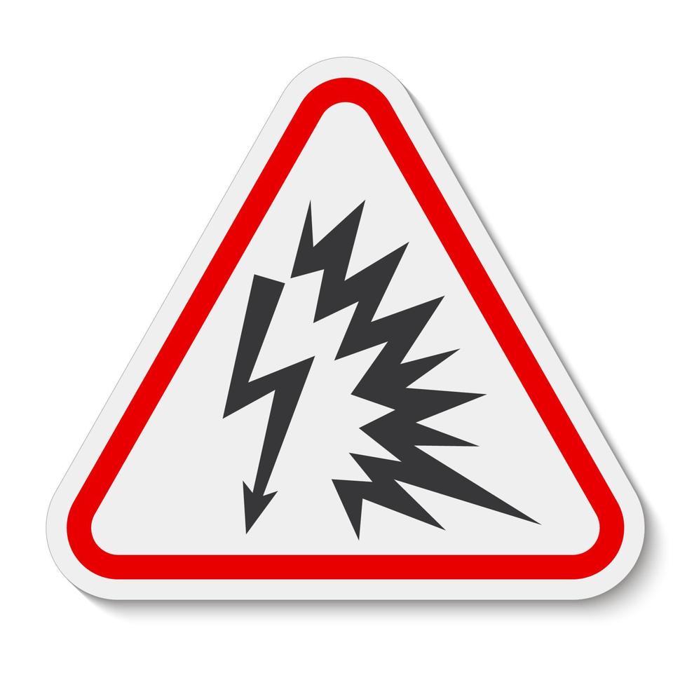 Warning Sign Arc Flash Symbol on white background vector