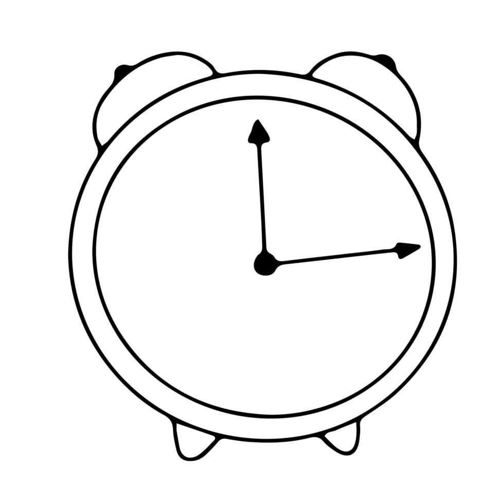 reloj de vector de doodle