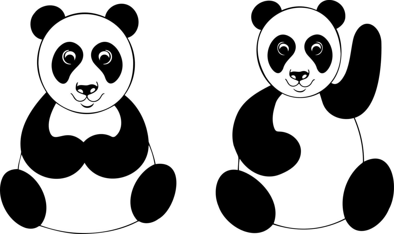 vector panda set