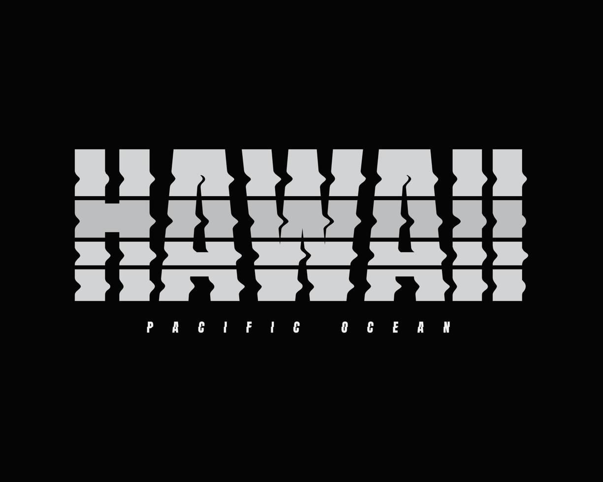 BROOKLYN illustration typography. HAWAII,  perfect for t shirt design vector