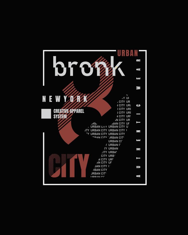 ilustración vectorial de gráfico de letra. bronx, perfecto para diseñar camisetas, camisas, sudaderas con capucha, etc. vector