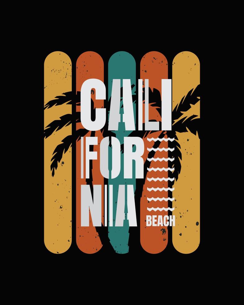 tipografía de ilustración de california. perfecto para el diseño de camisetas vector