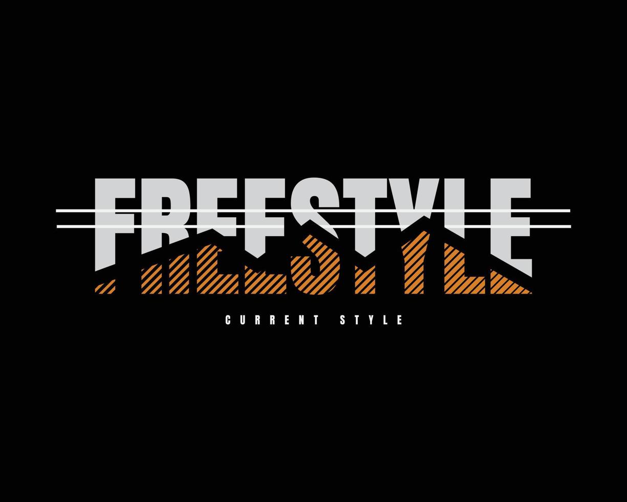 Vector illustration of letter graphic. Freestyle,  perfect for designing t-shirts, shirts, hoodies etc.