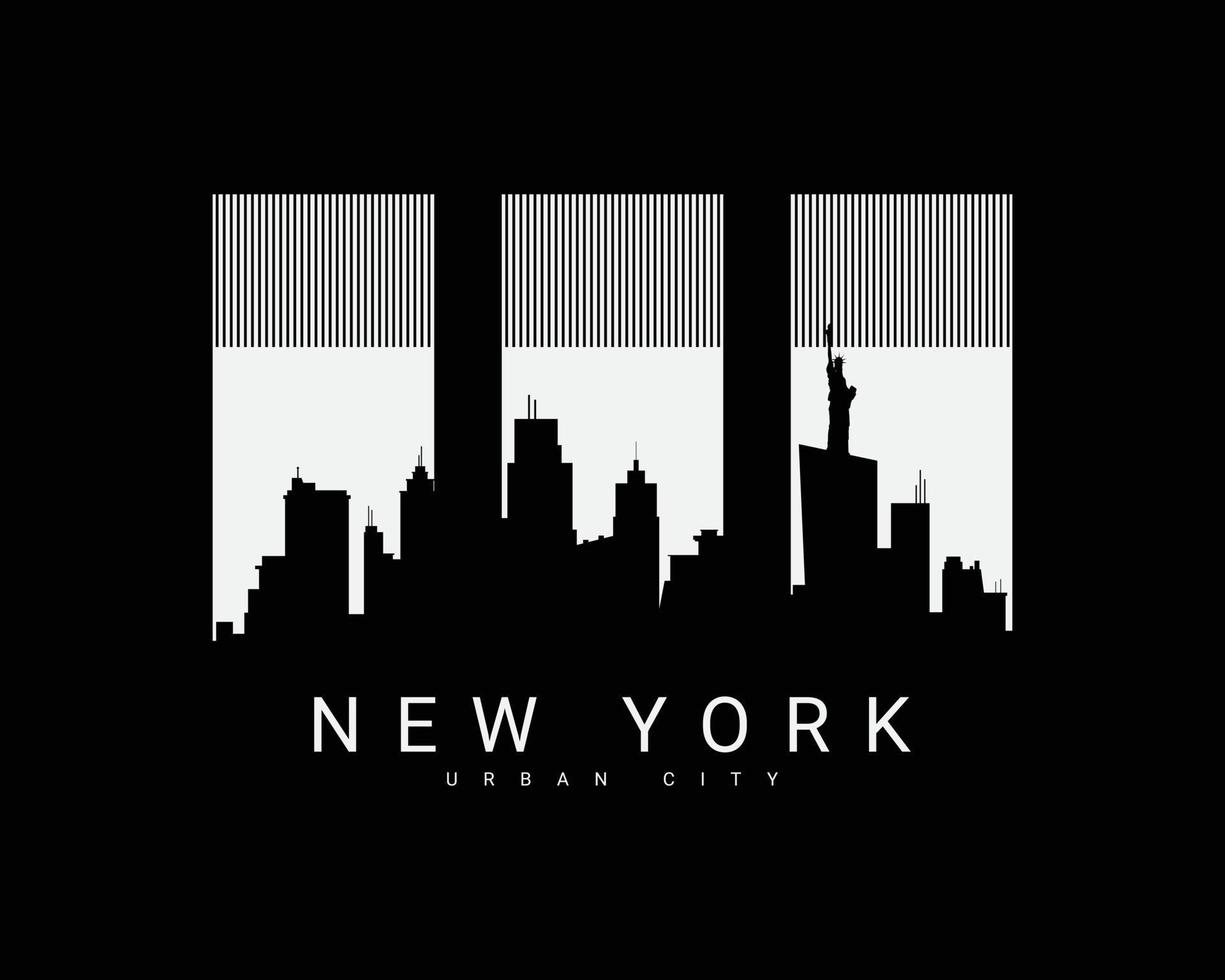 tipografía de ilustración de la ciudad de nueva york. perfecto para el diseño de camisetas vector