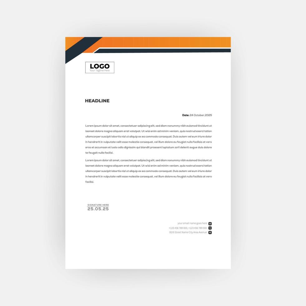 Simple creative modern letter head templates for your project design,a4 sizes. vector