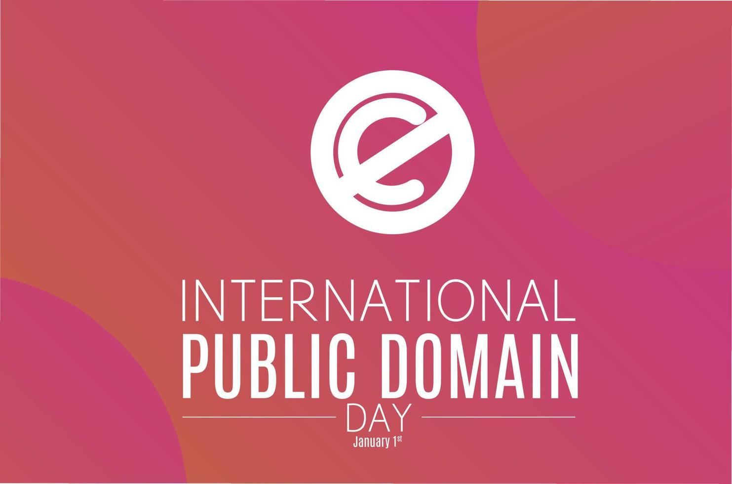 international public domain day january 1st vector illustration