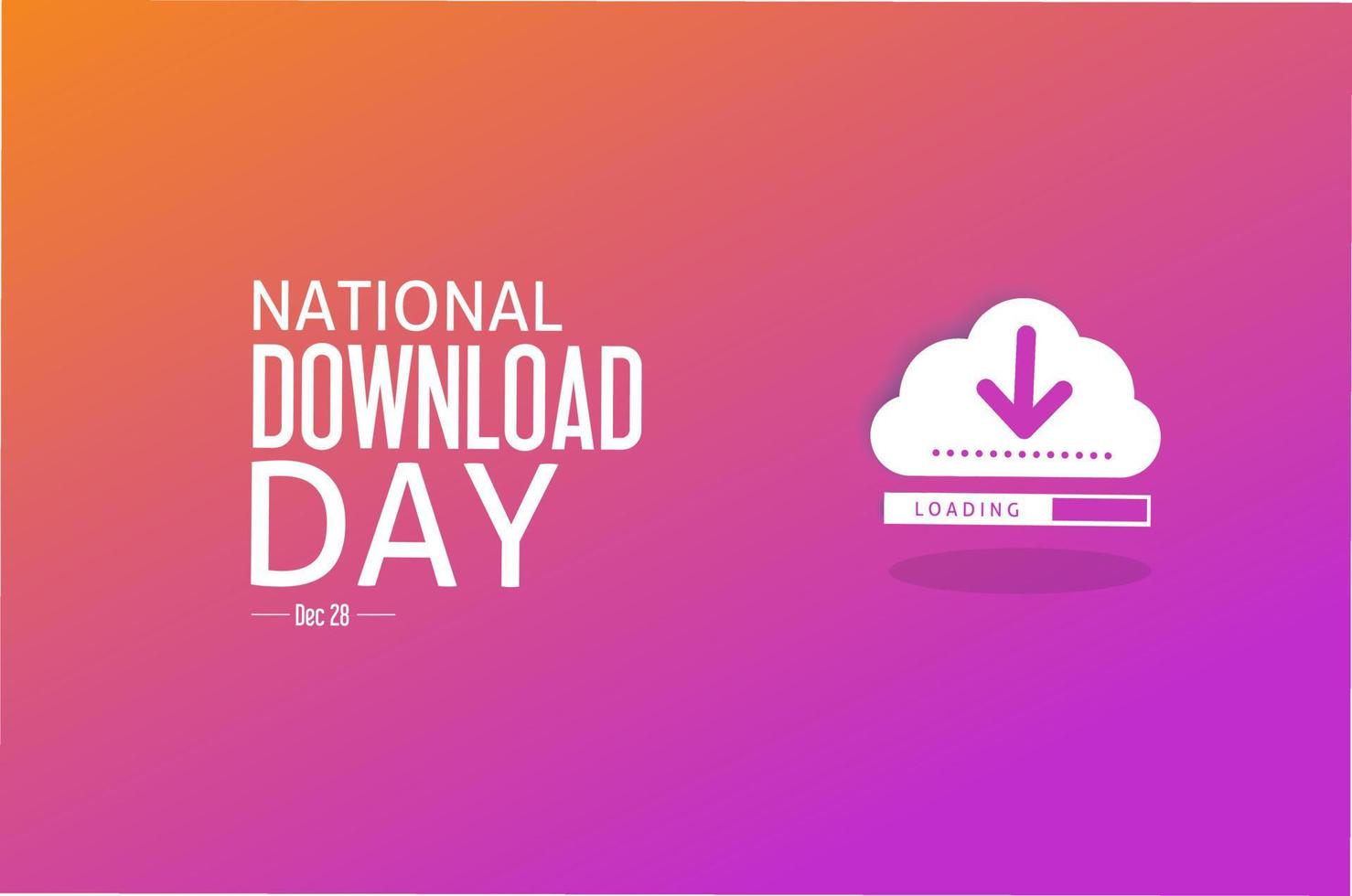 national download day dec 28 vector illustration