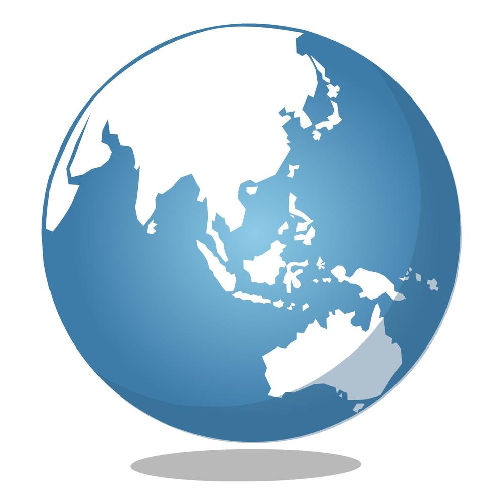 earth globe flat icon vector illustration