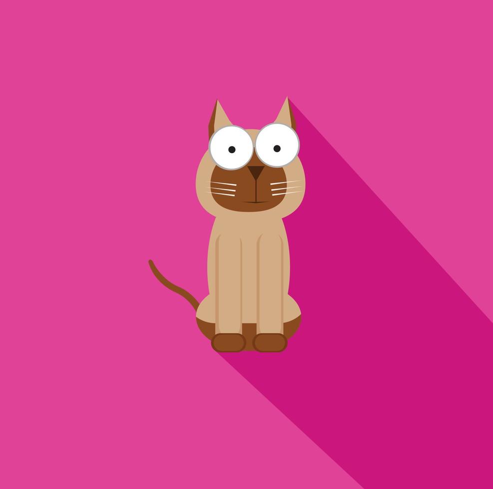 cat flat vector illustration