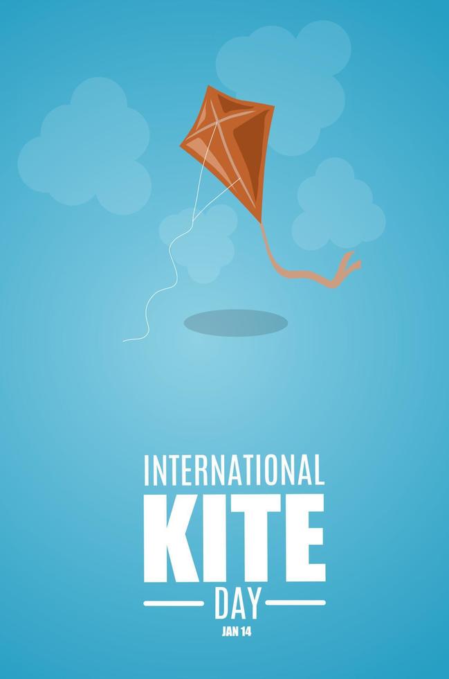 international kite day january 14 vector illustration 4896051 Vector