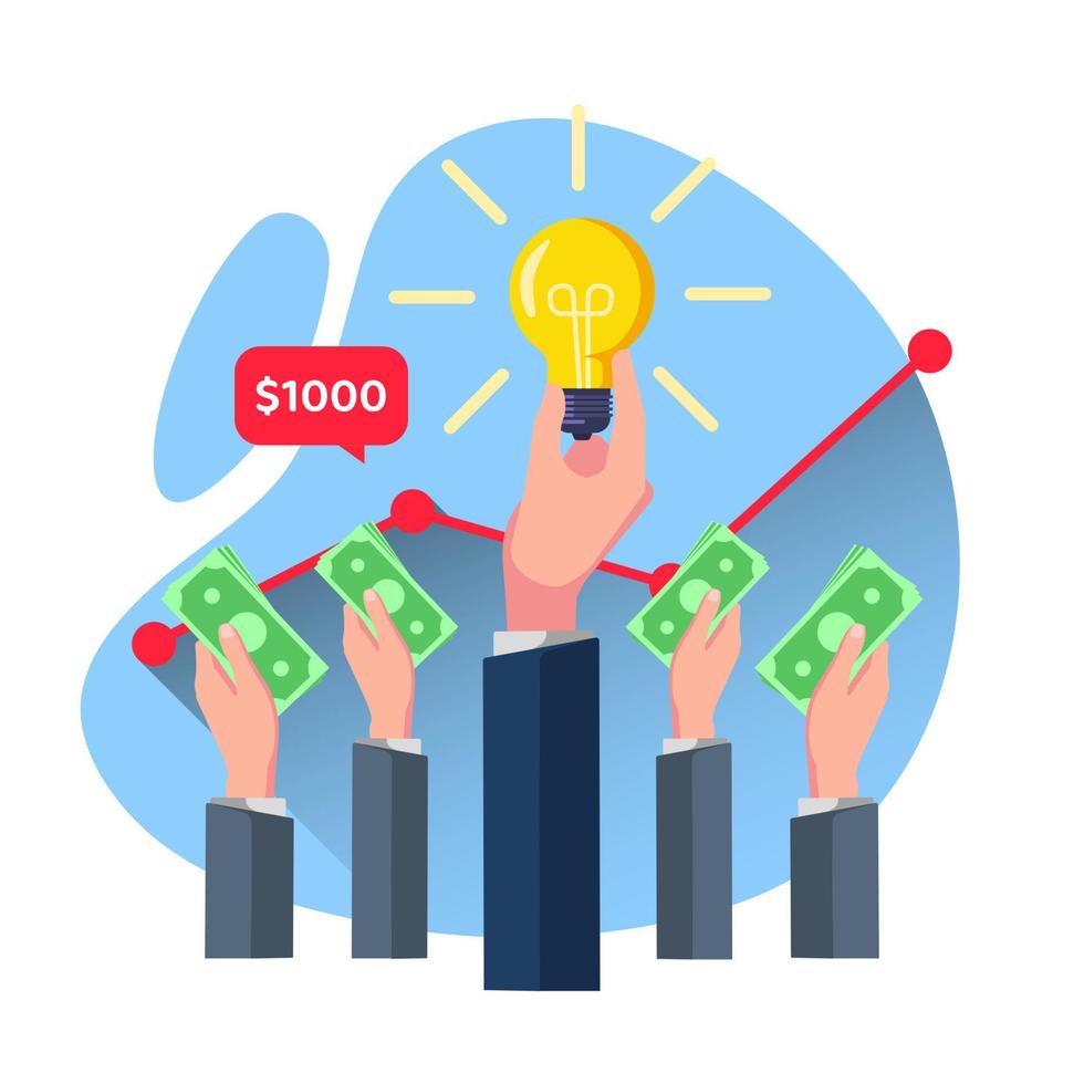 innovative and great business idea attract investors want to invest concept illustration flat design vector eps10. modern graphic element for infographic, article, news, empty state ui, etc