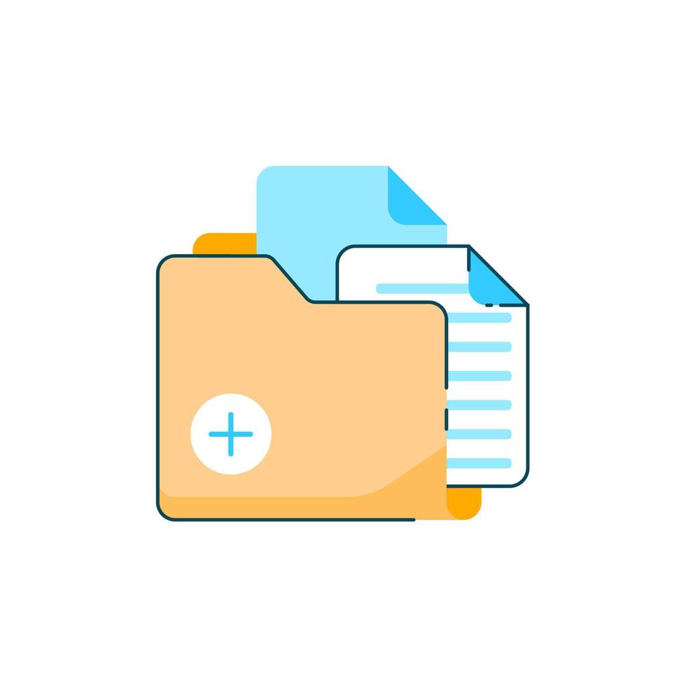 Manage, organize your file, save and put document files in one folder concept illustration flat design vector eps10