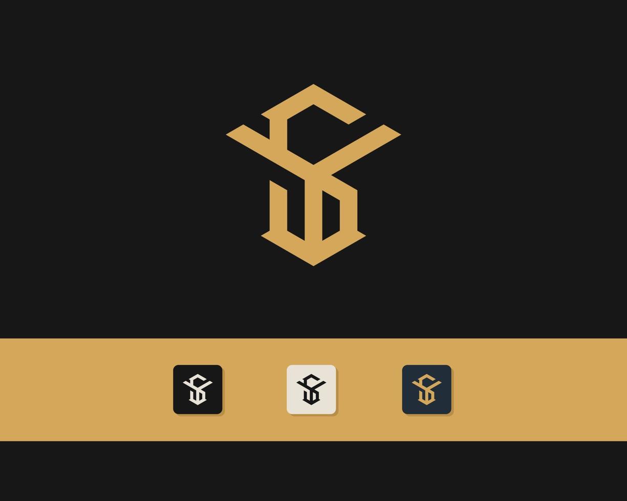 Letter S Y logo design. creative minimal monochrome monogram symbol. Universal elegant vector emblem. Premium business logotype. Graphic alphabet symbol for corporate identity