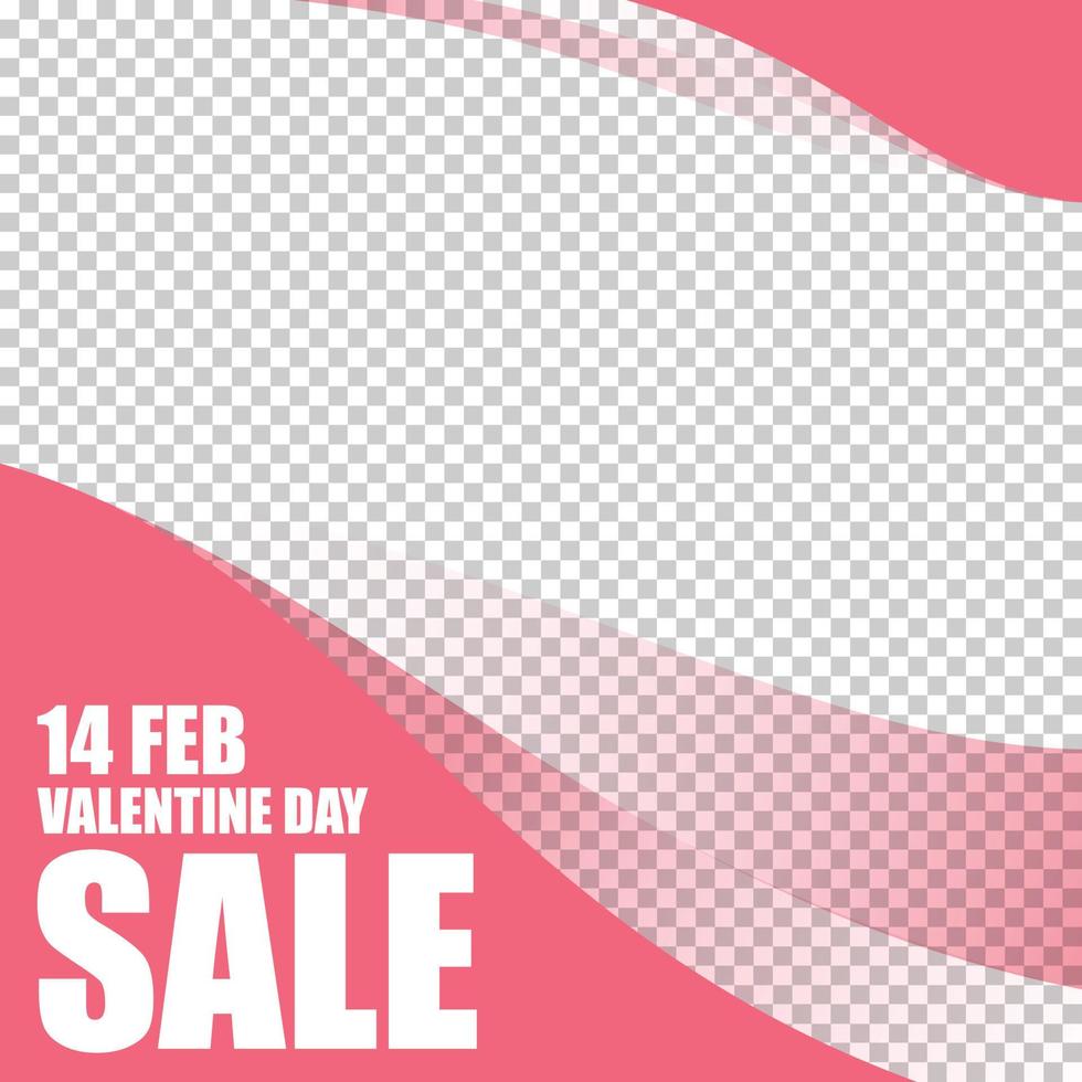 valentine day red and pink post design part seventy four vector