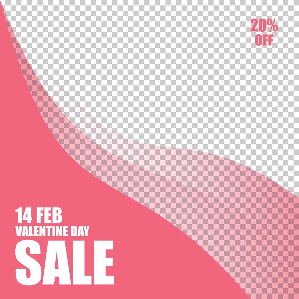 valentine day red and pink post design part seventy three vector